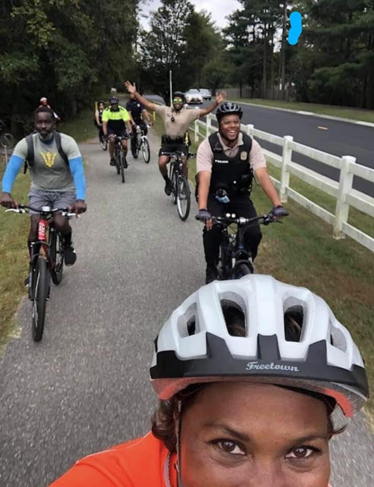 Started Saturday morning off with a 10 mile bike ride with Prince George’s Co. State’s Attorney Aisha Braveboy &amp; friends for the “Purple Bike Ride” to bring awareness to domestic violence &amp; support for those men, women &amp; children victimized. Dial 211 for help. 
#BraveJustice