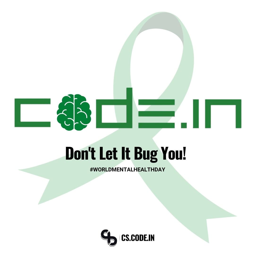 codedotin's tweet image. Take help! Don&apos;t fight your bugs alone. That&apos;s the algorithm of a good life. :)🎗️

#codingbootcamp #csengineer #engineering #cs #mentalhealthweek2021 #mentalhealthweek  #mentalhealthweek #mentalhealthwellbeing #mentalhealthday #worldmentalhealthday #debug #sunday #Trending #trend