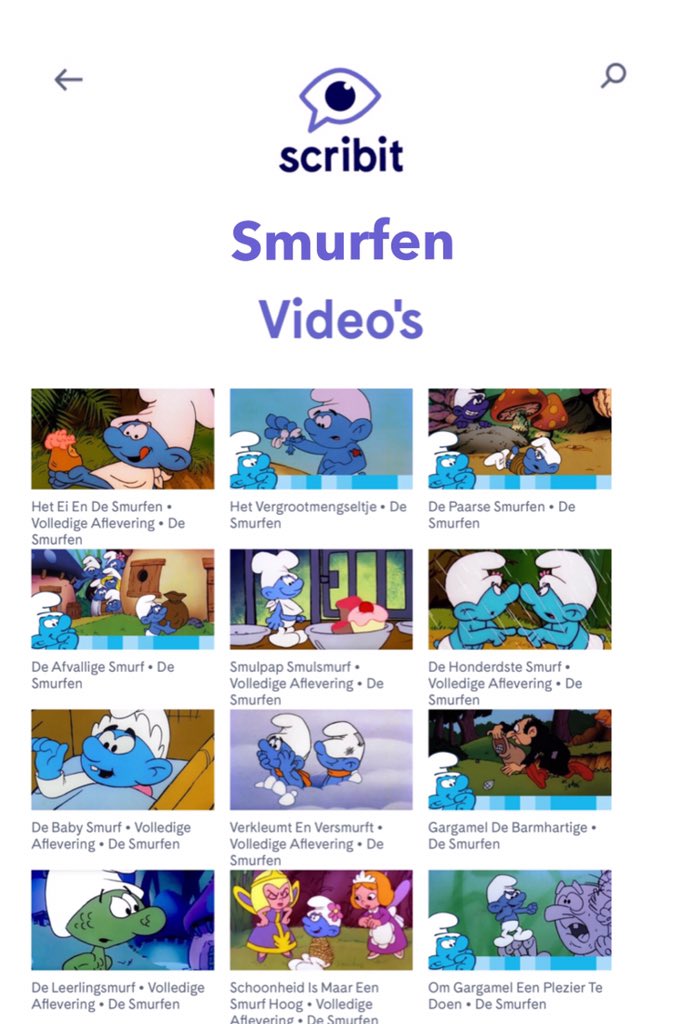 scribittv's tweet photo. Even een video smurfen!
Wist je dat Scribit volstaat met Snurfen video’s?
Je kunt de hele dag door de leuke afleveringen met de kleine blauwe wezentjes bingesmurfen zonder naar het scherm te hoeven kijken.
#Audiodescriptie
#Beeldbeschrijving
#OnlineVideo
#Smurfen #Scribit https://t.co/GLy6IdvIpk