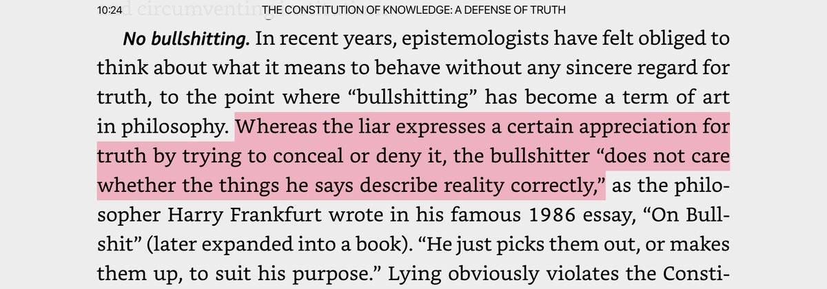 Just saying…
#bullshit #KNOWLEDGE #epistemology #lie #truth #facts #fakenews #booktweet