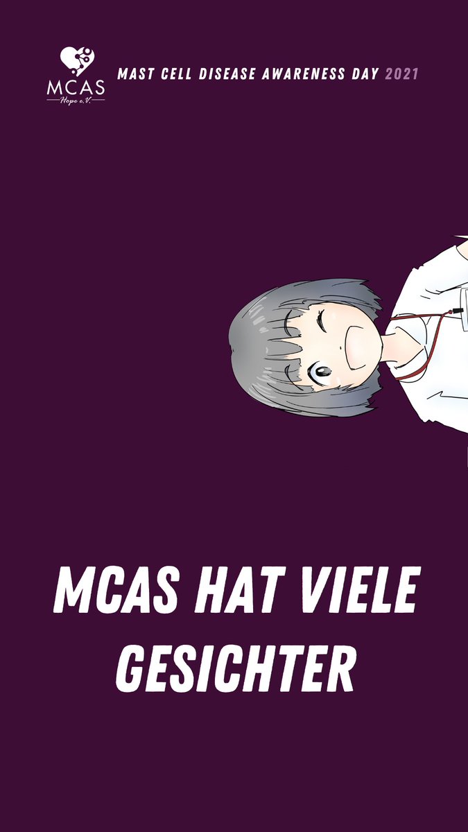 Heute ist #mastcellawarenessday. 

Lasst uns gemeinsam stark sein. Wir zeigen euch Gesichter von #MCAS, die stellvertretend für viele die Krankheit und ihre Einschränkungen vorstellen.