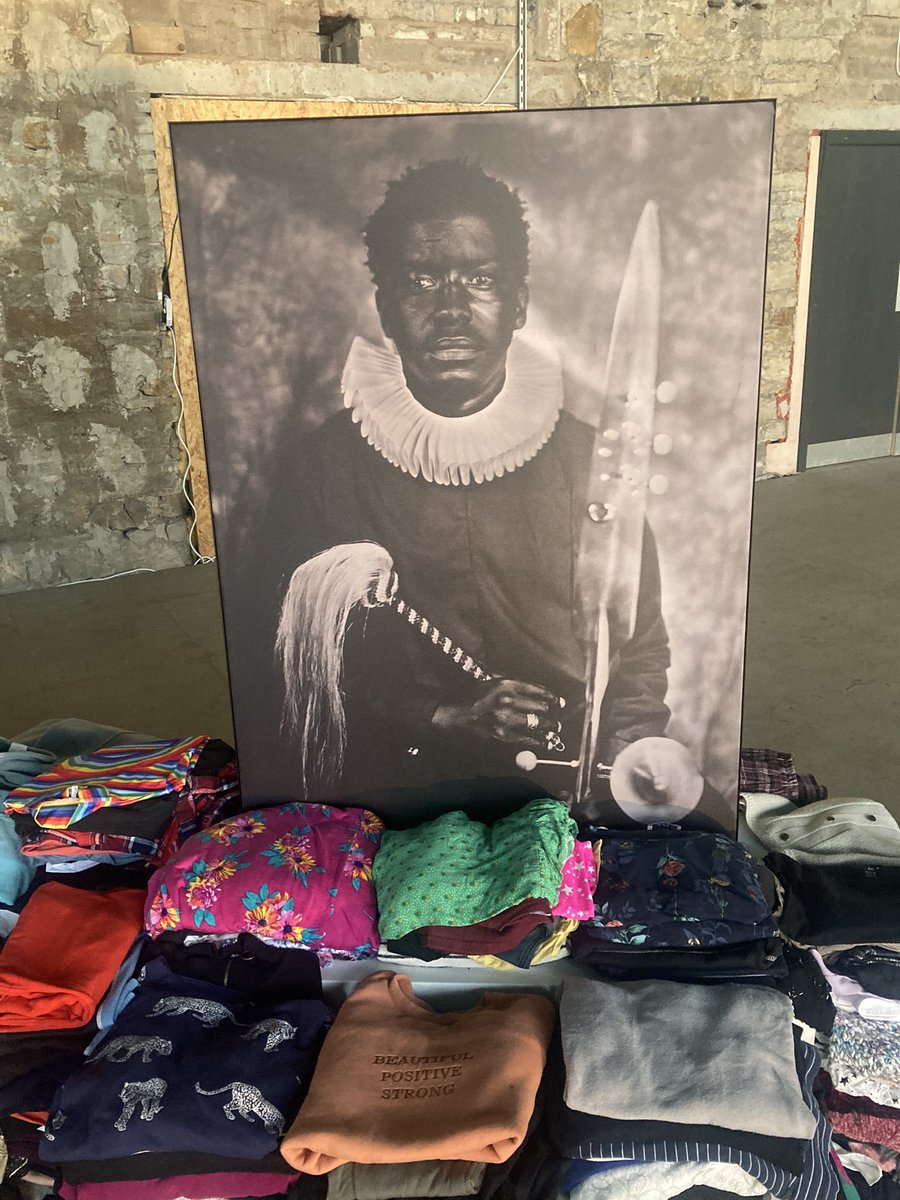 Cavedweller71's tweet photo. Brilliant to walk round exhibitions in the @TextileBiennial today. Loved The British Invasion at The Exchange. And the Unapologetic portraits by Azraa Motala at the Museum are stunning. So fortunate to have these world class events on our doorstep. #textilebiennial https://t.co/gwiGFEpOcv