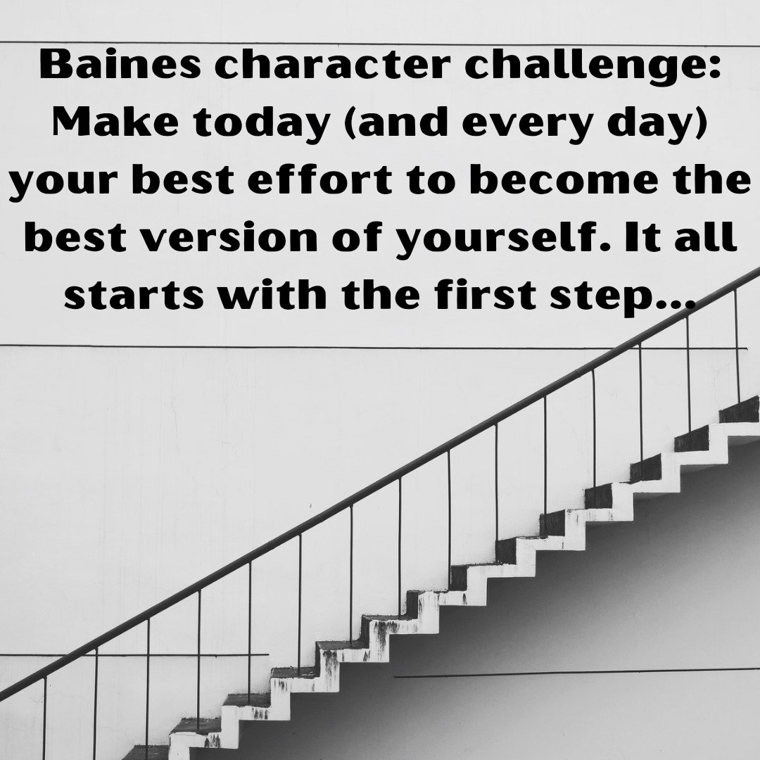 My weekly Character Challenge to you all... #BEHSALLIN #SignificanceOverSuccess