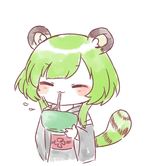 みどりのたぬき…ってコト!? 