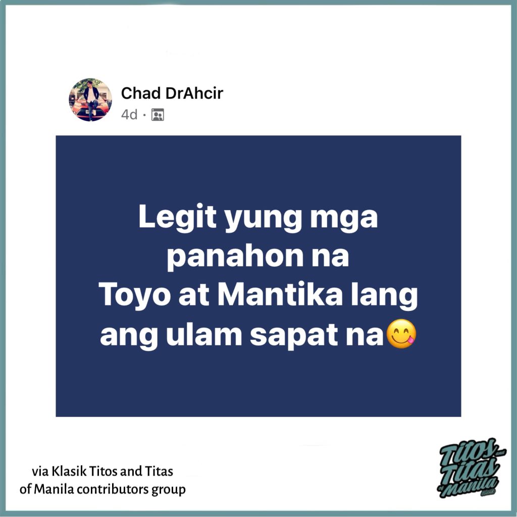 KTTM_PHIL's tweet photo. Legit π―! Di mo na experience to no? RK ka kasi π.
#TitosAndTitasOfManila #KTTMOct https://t.co/lMJiuaoOee