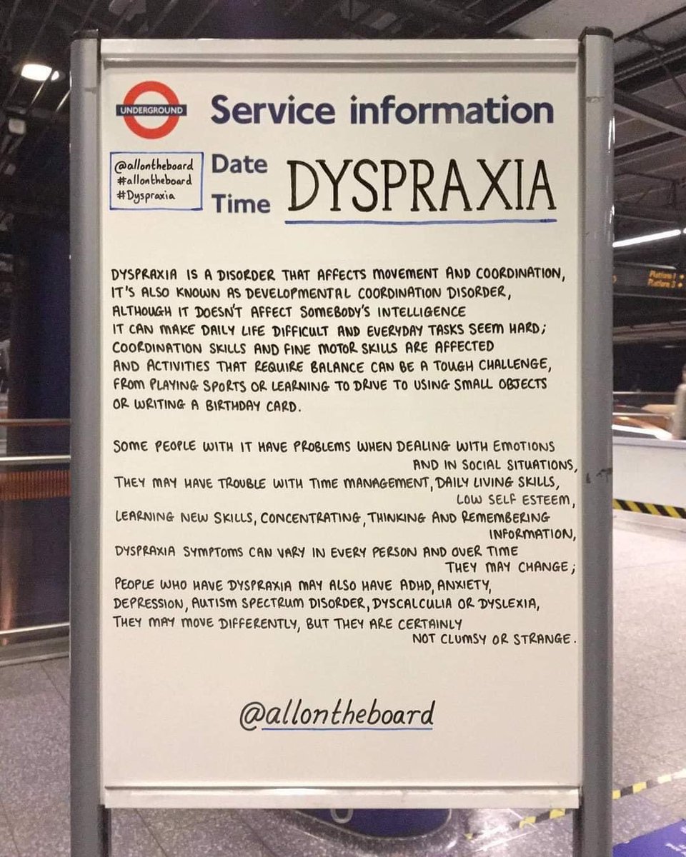 It’s the start of #DyspraxiaAwarenessWeek 💙