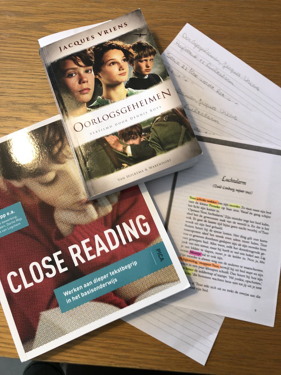 Na inspirerende bijeenkomst door @Kaario1 van <a href="/Expertisadvies/">Expertis</a> aan de slag gegaan met het ontwerpen van Close Reading-sessies bij Oorlogsgeheimen van <a href="/jacques_vriens/">Jacques Vriens</a>. Binnenkort met collega’s van <a href="/JohannesSKOP/">Johannesschool</a> en <a href="/SKOPPijnacker/">SKOP</a> de sessies verder fine-tunen!