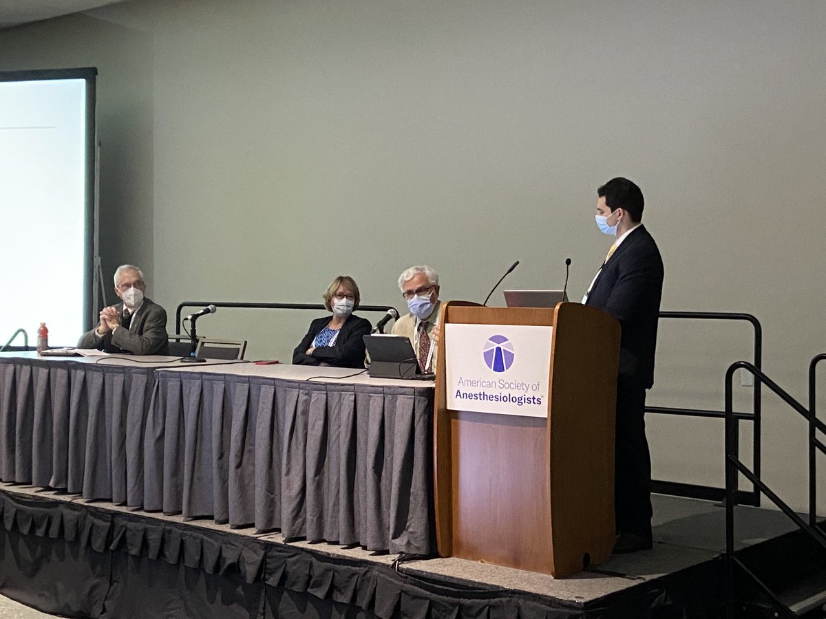 Vivid discussion between presenter of mechanical power study and Journal Editor <a href="/ASA/">asa</a> best abstract session meeting. Mechanical power assessment during anesthesia will help us identify patients at risk of reintubation. Kudos Max and Aiman!