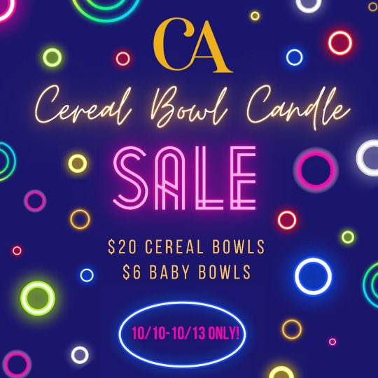 charmingaromas's tweet photo. It’s Sale Sunday 🏷Charms Regular 🥣 bowls are for  $20 and Baby Bowls $6 ! This sale ends Wednesday  10/13  don’t miss out !  Click The Link In  Bio For Purchase ! 🛍
#handpoured  #airfreshener  #NewProdutcs #essentials #homemade #aromas #candles #smallbusiness #massagecandle https://t.co/bjzbubyCd1