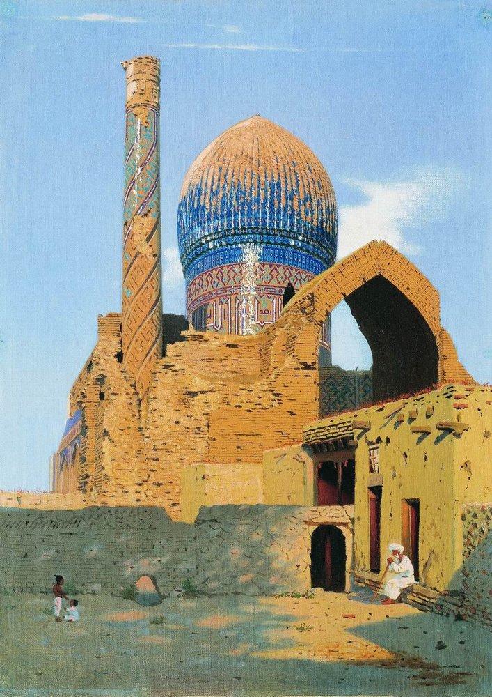 artvereshchagin's tweet photo. Gur Emir Mausoleum. Samarkand, 1870 #realism #vereshchagin https://t.co/rcgJgnMiuJ