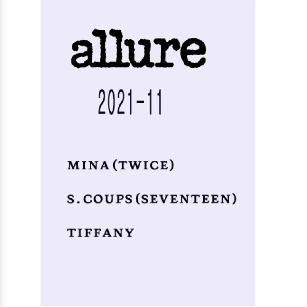 According to this website, Mina will be featured on Allure Korea Magazine November 2021 Issue! It also states that it will be released on October 27th 🔗 musicplaza.com/products/%EC%9… #MINAxAllure #MINAforAllure #TWICE @JYPETWICE