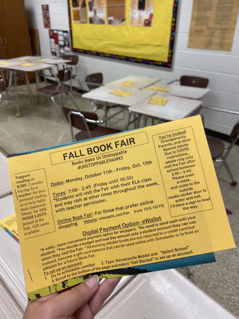 ms_abyrnes2's tweet photo. 👋🏼 @kms_hawks-

I hope that y’all had a WONDERFUL weekend enjoying the weather! 

The Book Fair is this week- during HR you can go (only if you have💰) since during ELA this week you’ll go to look around. 

We start your project tomorrow with 3 in class workdays. https://t.co/DyGSXYY9VR