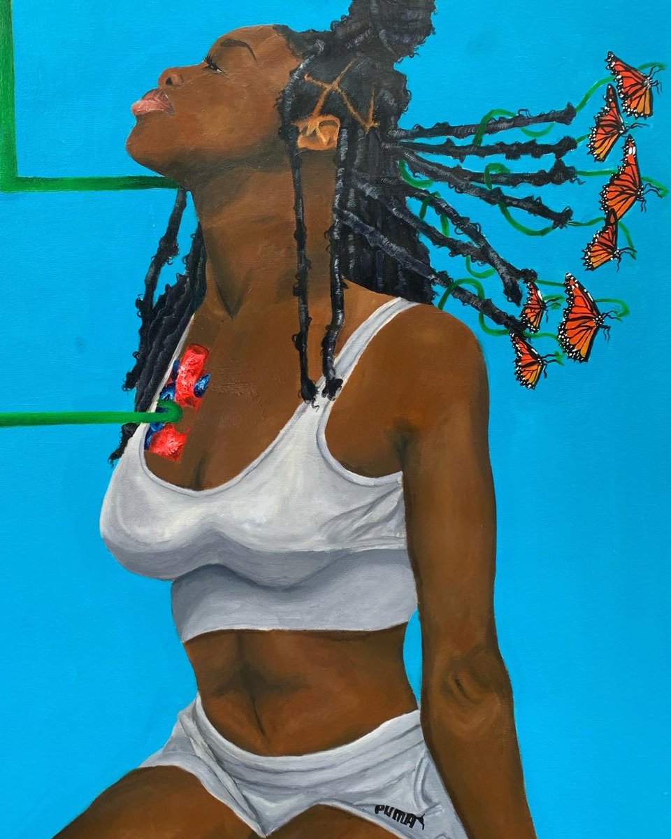 __JLDN's tweet photo. “lifter of my head” 

acrylic on canvas. 
30 x 40 inches by me. https://t.co/lyLR5Fqncl