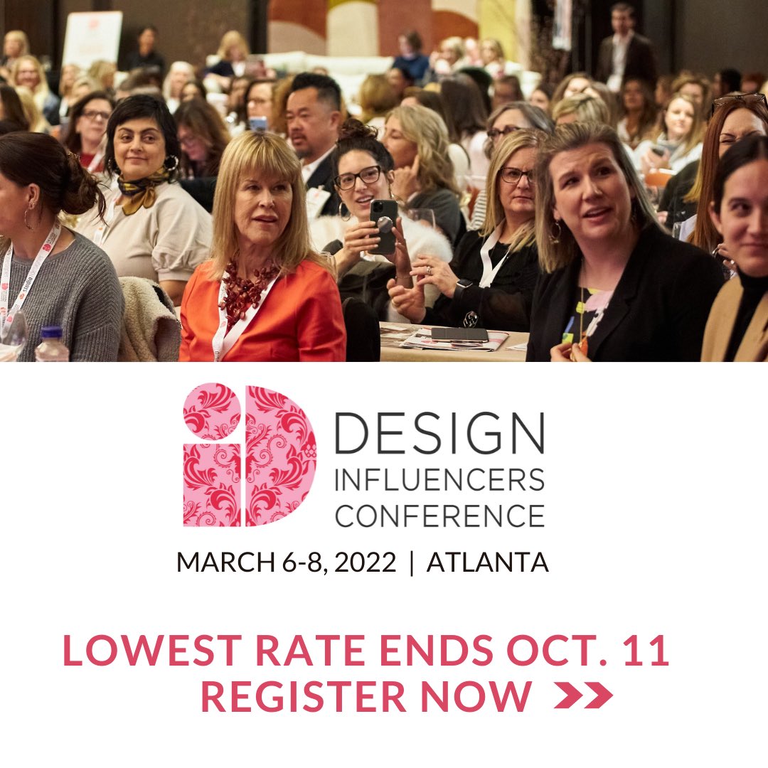 DesignInflConf's tweet image. Interrupting your Sunday to remind you that our lowest rate for the 2022 #designinfluencerscon ends tomorrow! Sign-up today here: 
designinfluencersconference.com/register/