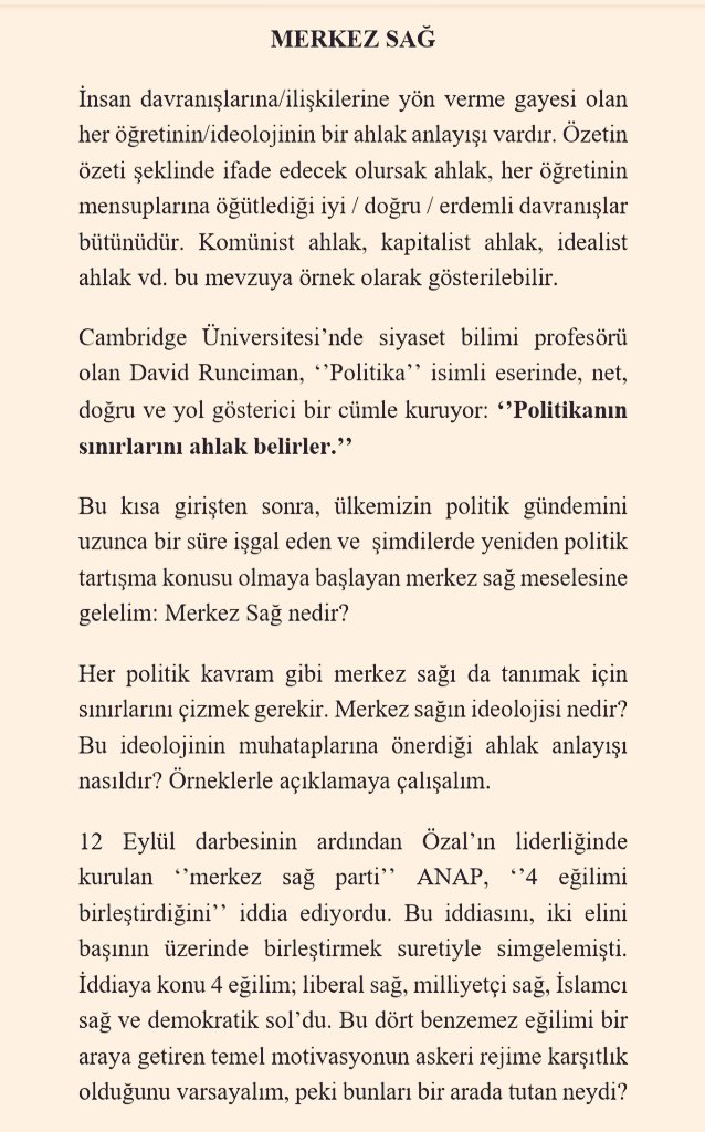 ugur_tarhan's tweet photo. PAZAR YAZISI:
"Merkez Sağ" https://t.co/o4cmeJ52lV