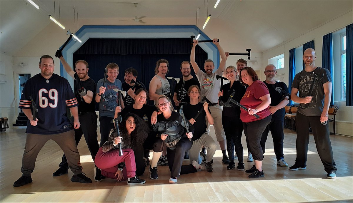 TattyPensFights's tweet photo. Some pics from the BADC Northern Workshop, on the 18th of Sept, in York.🪓⚔️

Massive thanks to Kenan Ali and David Casserly, for teaching the first two workshops of the day!

#StageCombat #FightDirector #SkillsForActors #BADC #Tomahawk #BackSword #BritishBoardingAxe @BADC_UK https://t.co/xnJaMJeG6s