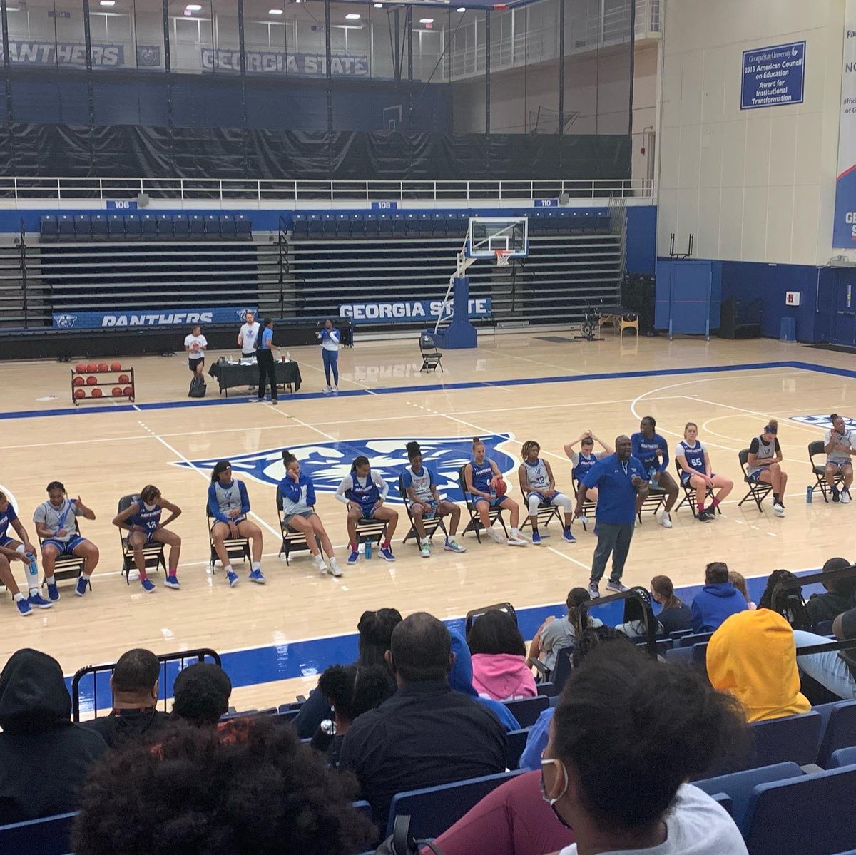 The Lady Tigers had a great time observing and learning from @GSU_WBB <a href="/coachsherillb/">Sherill Baker</a> <a href="/coachgenehill/">Gene Hill</a>