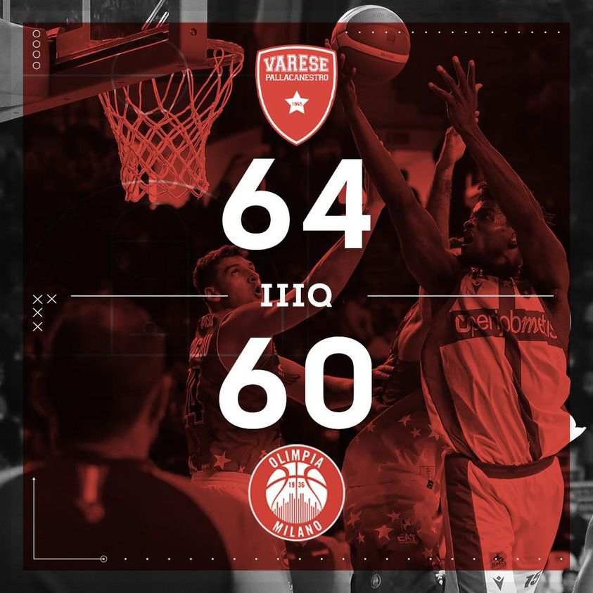 PallVarese's tweet photo. Sarà un ultimo quarto infuocato 🔥
#VarMil #NoiSiamoVarese https://t.co/0wJuJKtNWJ