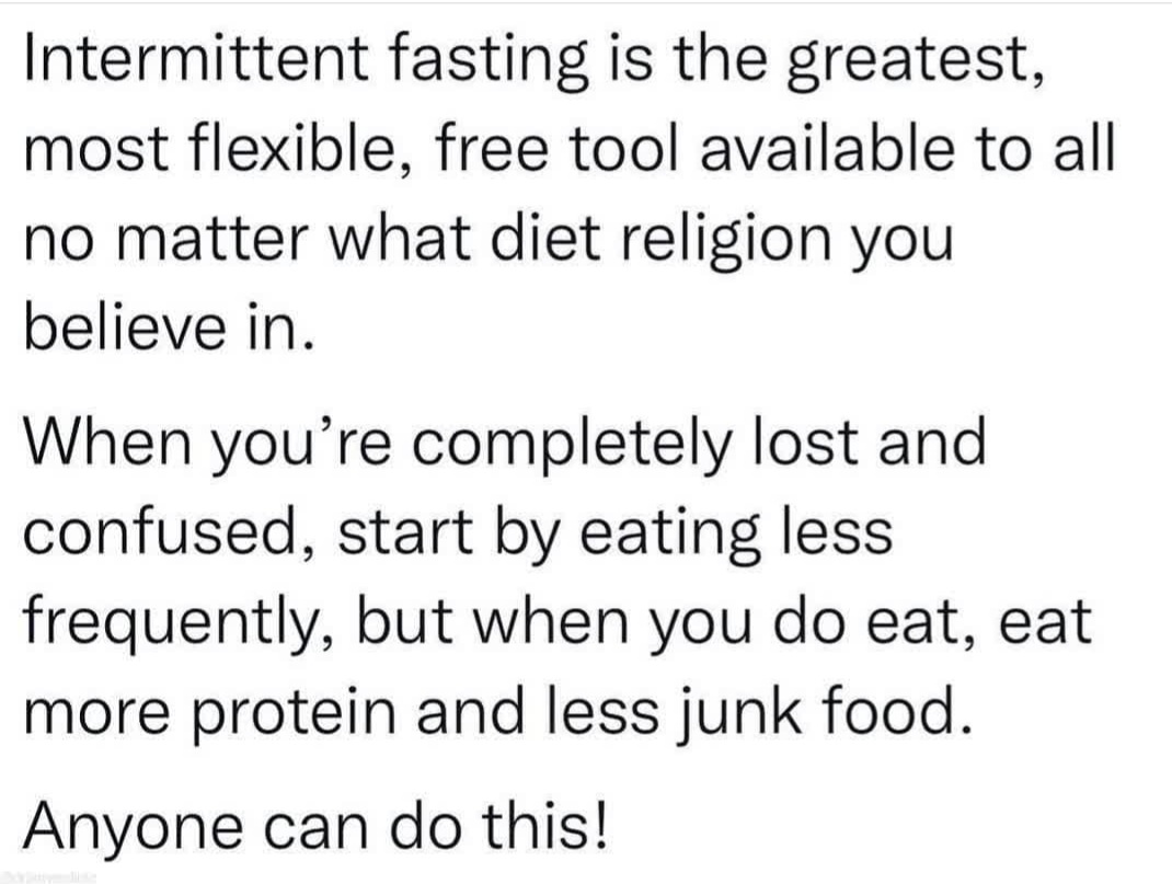 HumanNutriLife's tweet photo. This screams volumes π£
Read it more than once πͺπΌ
Credit @drjamesdinic
#nutrition #intermittentfasting #prioritiseprotein #removeprocessedfood https://t.co/Ns4lGyuo3D