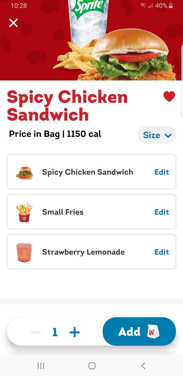 Hey Wendy's, love the spicy chicken combo! #WendysPhone #Contest