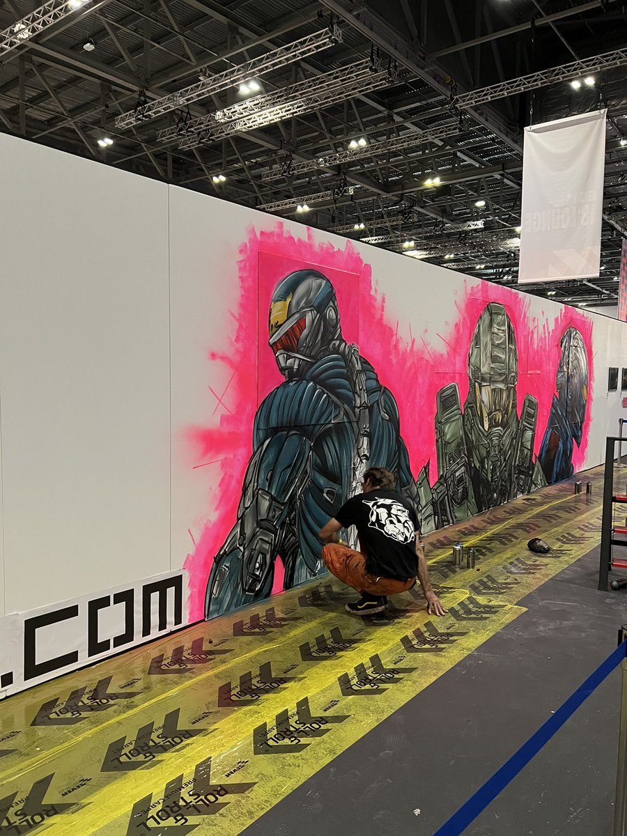 GamesShed's tweet image. Caught Some amazing Art work being produced at #EGX yesterday by @SNUB23
