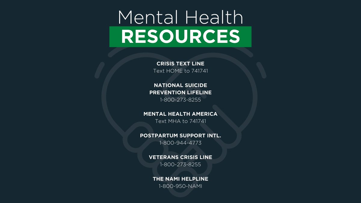 Today we want to remind you to make your mental health a priority. Make sure to check in with yourself, your loved ones, and with those you cherish. 

Remember you are not alone and you are enough. 💚 #WorldMentalHealthDay #MentalHealthResources