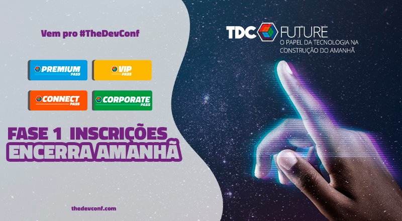TheDevConf's tweet photo. #VemproTDC
Últimas horas de descontos primeira fase.
Encerra amanhã! 📣📣
Aproveite! Não perca tempo!
#TheDevConf https://t.co/r9FYgY9HW2 https://t.co/3aFktzIFUe