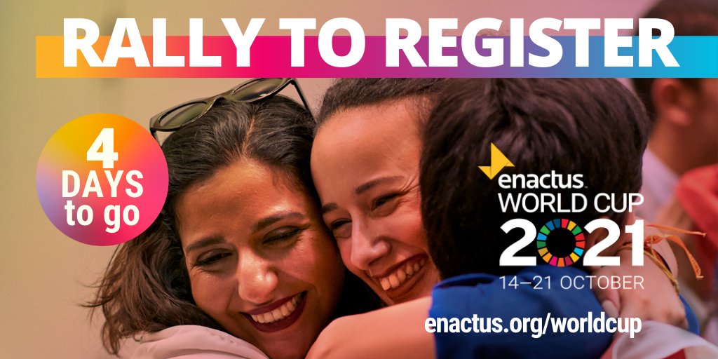 Registered students from the Enactus country in each region w/ the HIGHEST % of student membership registered to attend will be entered into a drawing to receive a group mentorship session w/ Enactus CEO Robyn S. Fehrman.

Register> enactus.org/worldcup

#PassionOnPurpose