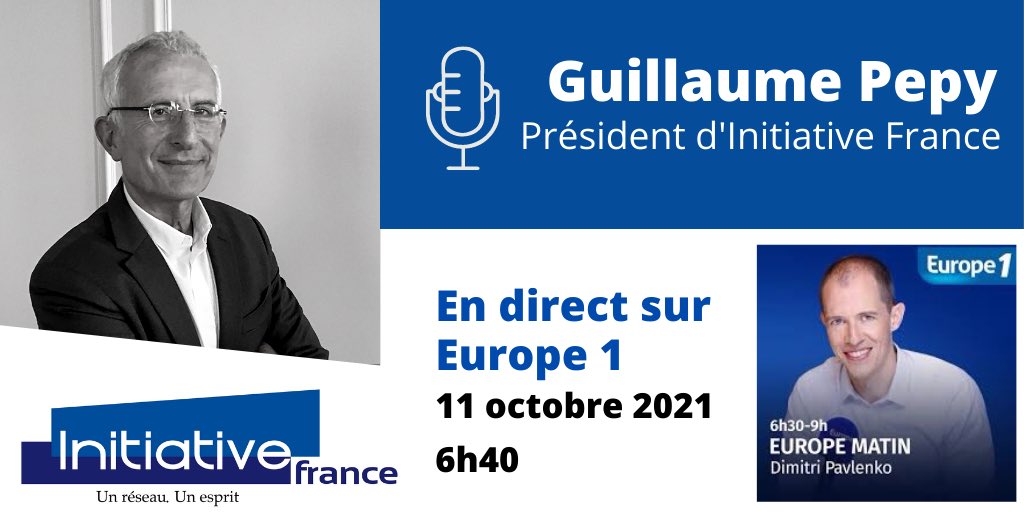 🎙 Demain matin, à 6h40, notre président sera l’invité de <a href="/dimitripavlenko/">Dimitri Pavlenko</a> sur <a href="/Europe1/">Europe 1</a> pour parler création d’#entreprise et soutien aux #entrepreneurs !