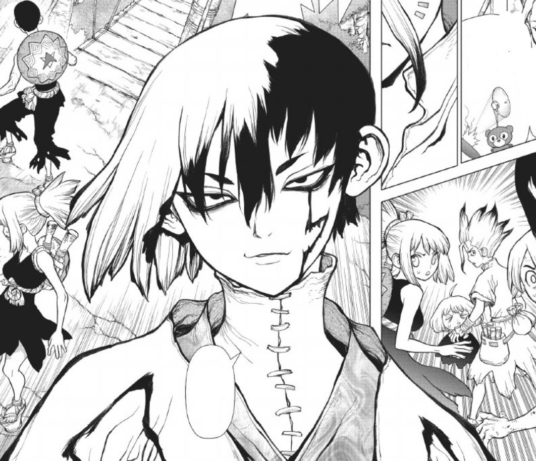 Манга сенку и ген. Ген Асагири Манга. Цукаса доктор Стоун Манга. Геншин черно белые арты. Сенку доктор Стоун