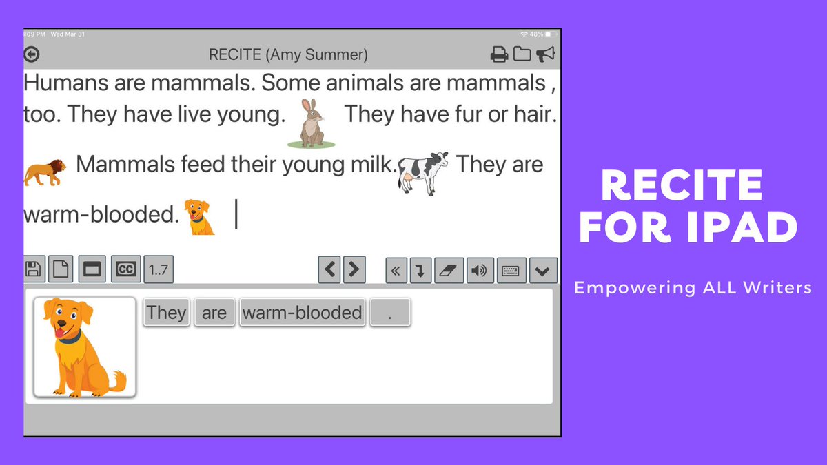 ReciteLearning's tweet image. Recite for iPad gives your students the ability to type with words &amp;amp; includes #accessibility options to personalize support needed for success! Did you know we have flexible pricing? recitelearning.com
 #assistivetech #CTG2021