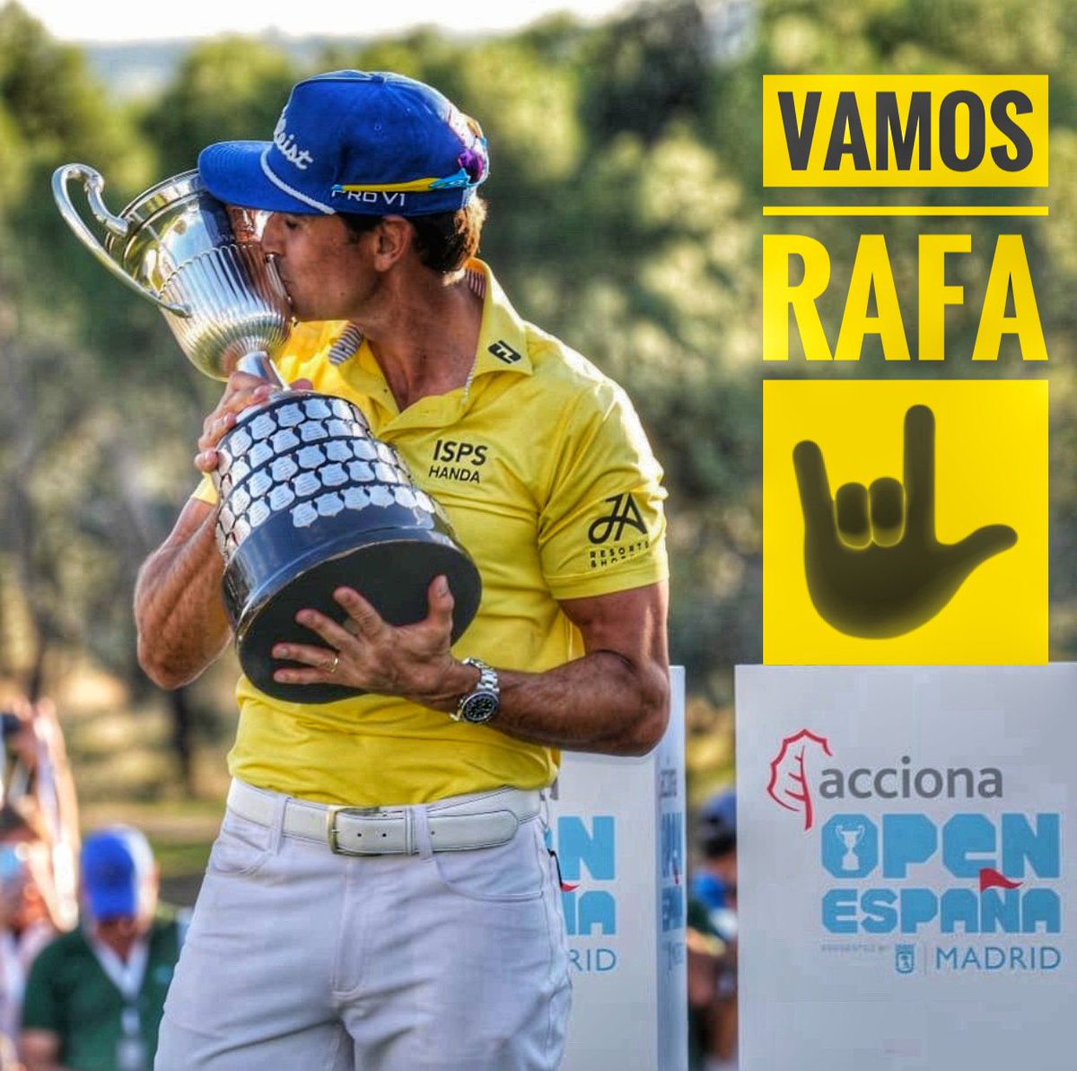 🤟VAMOS RAFA🤟
🏆Campeón del @accionaopen en el <a href="/ccvmoficial/">Real Club de Campo Villa de Madrid</a> 
👉Que mejor final, dos españoles en playoff 
#golf 
.
.
#hablemosdegolf #opendeespaña #golfinmadrid