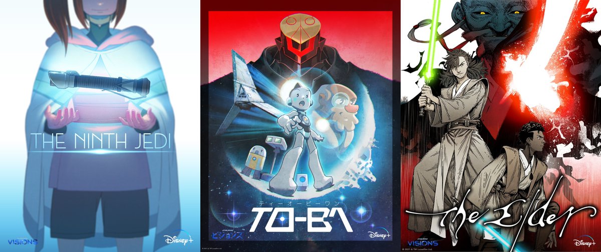 getFANDOM's tweet photo. These 'Star Wars: Visions' posters are wall-worthy 😍

(🎨 @geno_studio, @sciencesaru, @trigger_inc @colorido_eng, Production I.G, @KinemacINFO, Kamikaze Douga) https://t.co/Nm7RtivEyI