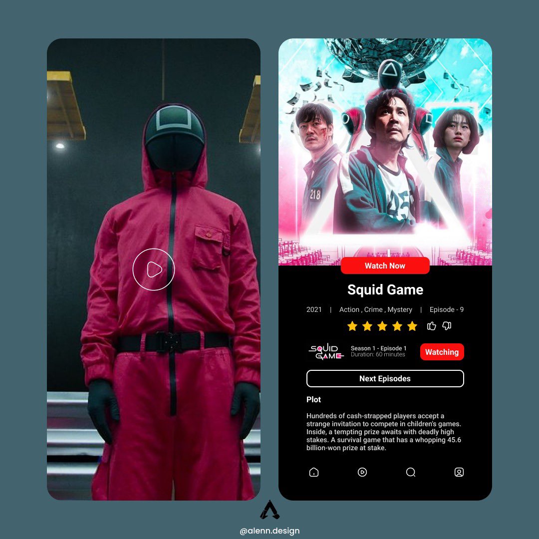 alenn_design's tweet image. Movie App 🙂 
.
Like and comment your opinion below
.
Movie tagg @thesquidgame 
 
.

#ui #ux #uiuxdaily #uiux #uiuxdesign #uidesign #uitutorial #uitrends #uidesigner #design #designer #web #website  #userinterface #templates #uxdesign #figma #figmadesign #squidgame #movie
