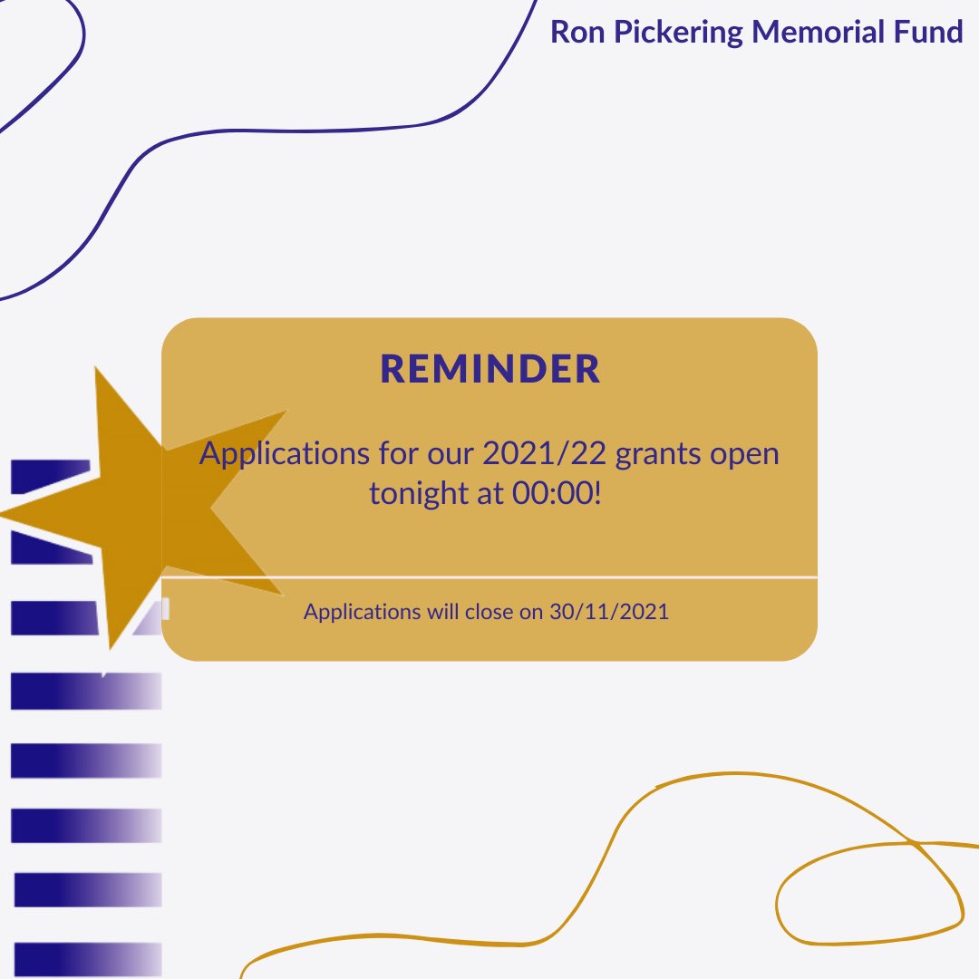 Applications open from 00:00 tonight and will remain open until 30/11/2021. 

If you’re an athlete, age 15-23, in need of our help, then use the link in our bio to apply 🙌