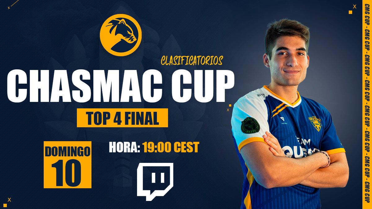 🟣EN DIRECTO! CHASMAC CUP FINAL TOP 4 POR EQUIPOS!
📺twitch.tv/bale_gg