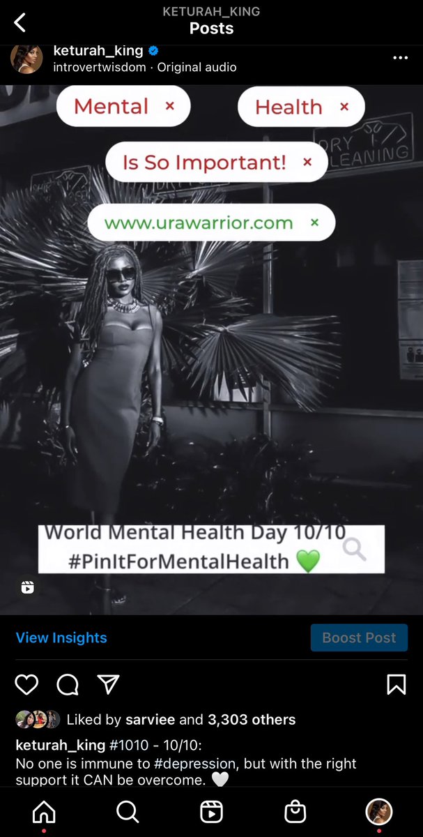 I shared this reel on my Instagram Instagram.com/keturah_king 
Please watch, read and listen. I hope it helps someone out there heal. 
#YouAreNotAlone ❤️‍🩹#WorldMentalHealthDay #MentalHealthIsSoImportant #ILoveYou❣️