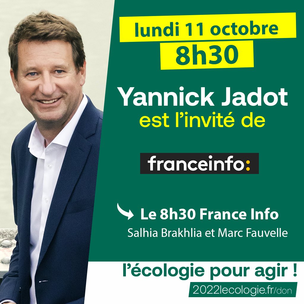 Rendez-vous demain matin à 8h30 sur <a href="/franceinfo/">franceinfo</a> avec <a href="/salhiabrakhlia/">Salhia Brakhlia</a> et <a href="/Marcfauvelle/">Marc Fauvelle</a> #2022lecologie