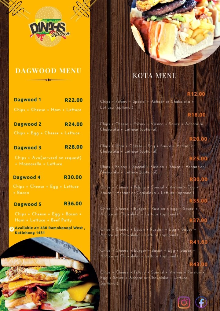 dinahs_kitchen's tweet photo. We serving you the Best Taste at the Best Price. Check out our menu and visit @dinahs_kitchen located in Katlehong (K1).

#FamilyFeudSA #cassper #shimza #Uyajola99sunday #idolssa https://t.co/NrJirPq4Mf