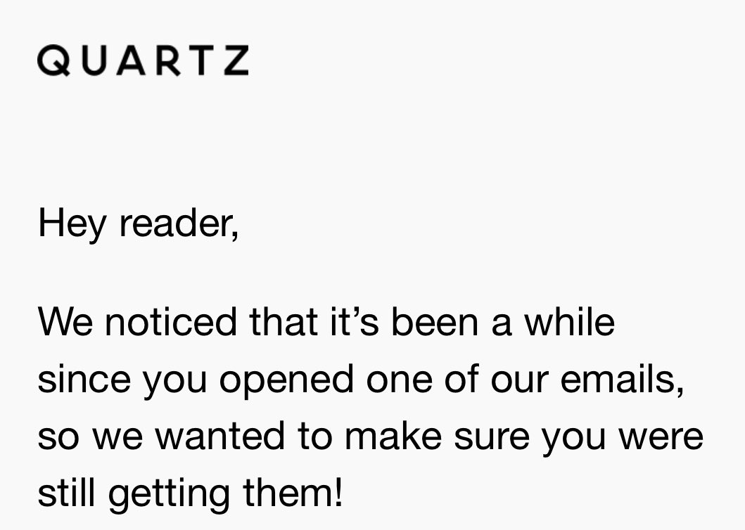 Hi <a href="/qz/">Quartz</a> !

I love the daily brief and I read it everyday ❤️

I simply use email provider that doesn’t let you know about it