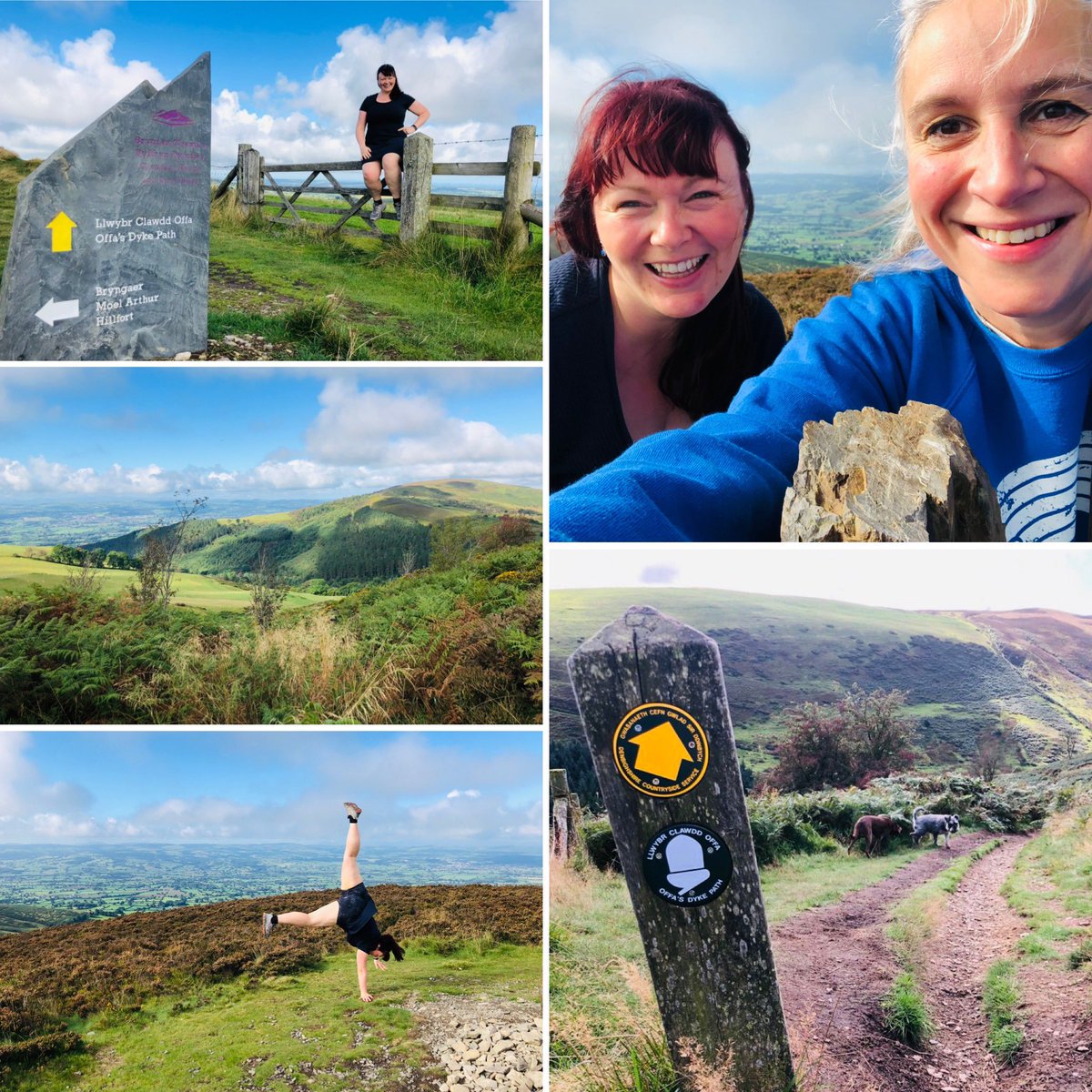 Physical outdoor activity, amongst stunning @OffasDykePath @Clwyd_Dee_AONB scenery, with a good friend @katypotato3 is one of my favourite things 🏃🏻‍♀️⛰🤸🏻‍♀️

It also happens to be positive for mental health and well-being 🌎💚

#WorldMentalHealthDay #WMHD2021 #MoelArthur #TrigHappy