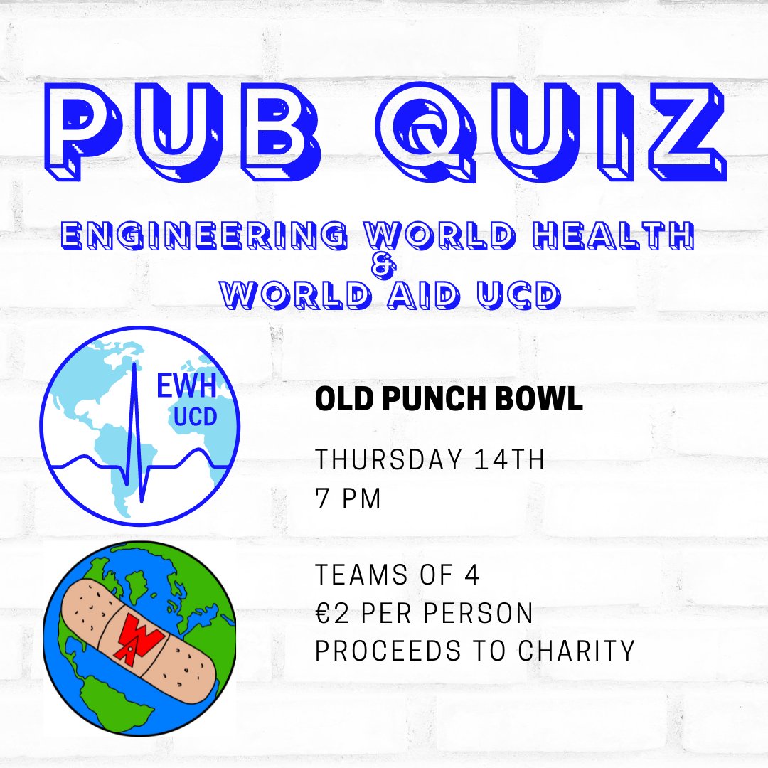 EWH UCD (@ewhucd) on Twitter photo We are hosting our first social event of the year with the help of World Aid UCD. Hoping we'll see a lot of you there! We are hosting our first social event of the year with the help of World Aid UCD. Hoping we'll see a lot of you there!