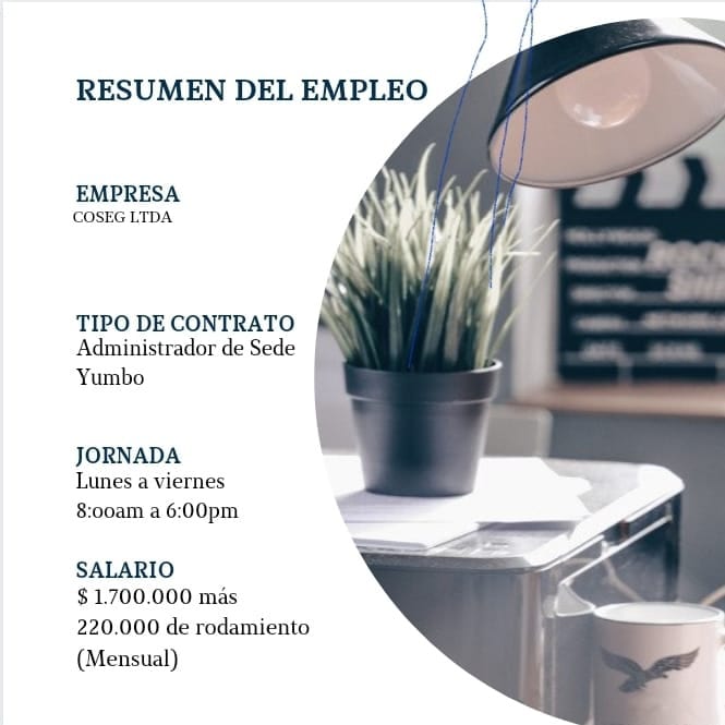 Enterateyumbo1's tweet photo. * Bachiller sin Experiencia Yumbo - Primer empleo https://t.co/0CUkRl7yjW

* Auxiliar logístico Yumbo - Con experiencia en cilindros de aire https://t.co/wQq4UuqKja

* Administrador de sede Yumbo https://t.co/K1YwylY4gc https://t.co/wyELXYTWHI