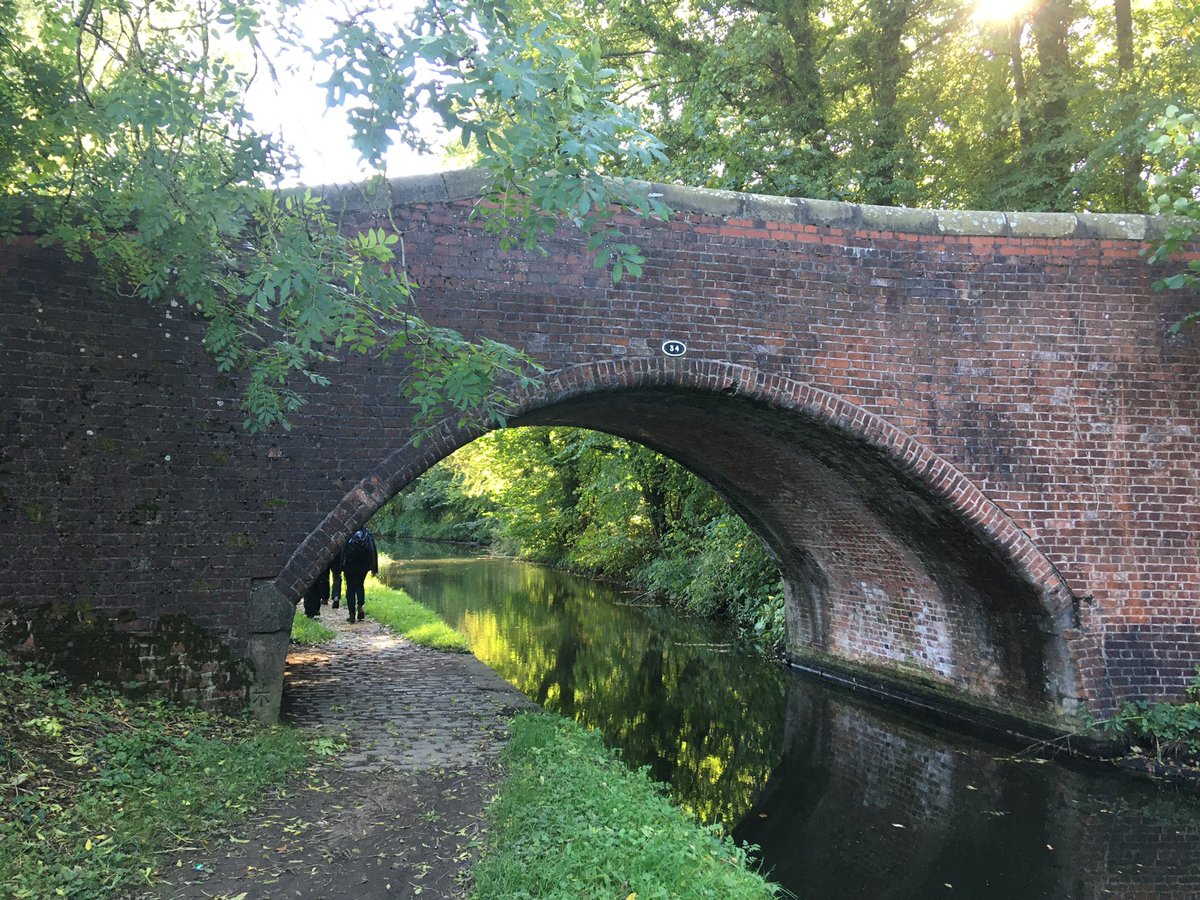 doristhehat's tweet image. Wonderful wandering along the Cuckoo Way and Chesterfield Canal in the autumn sunshine. Nice to see #OSBenchmark on bridge 34 @CanalRiverTrust