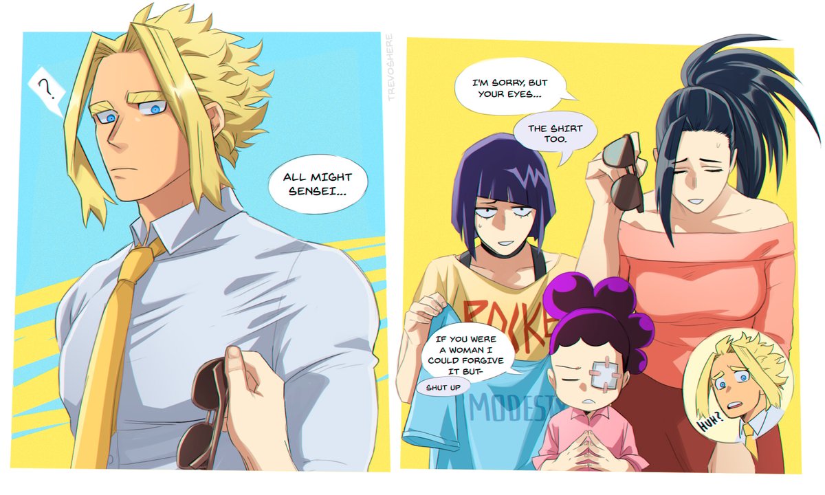 All Might and Aizawa got hit by a de-aging quirk (part 2!)🐥 Teaching is rough when you're a teenager. 