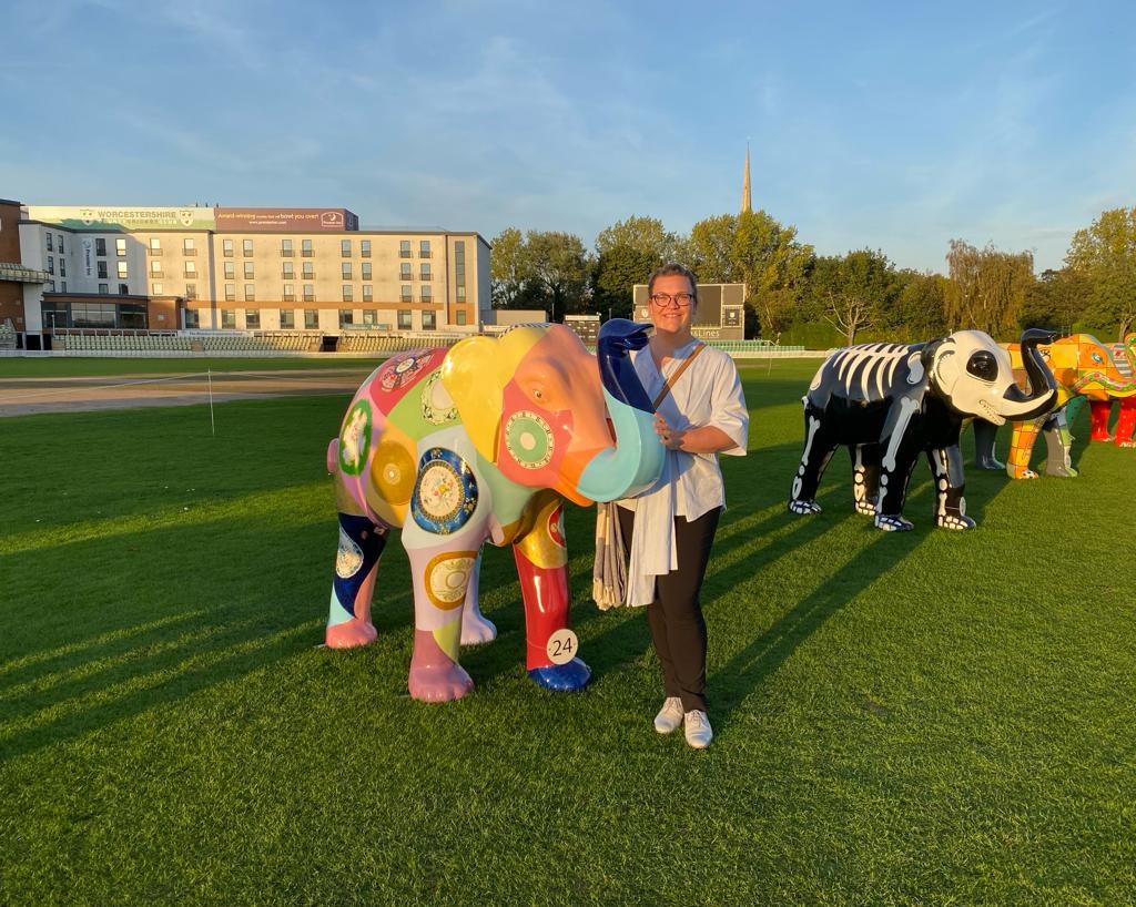 WarrensOfWorc's tweet photo. Wonderful to welcome #WorcsBigParade partners, sponsors and artists to see the herd for a final time at @WorcsCCC tonight before they’re auctioned for @StRichardsHosp  on Thursday

What a summer it was! Crossing everything for the auction now… #WorcestershireHour https://t.co/xVrHKfj3bj