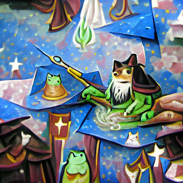 CamronB417's tweet photo. My Ai generated Frog Cat Wizard made @NightcafeStudio. https://t.co/1zztx8gSp0