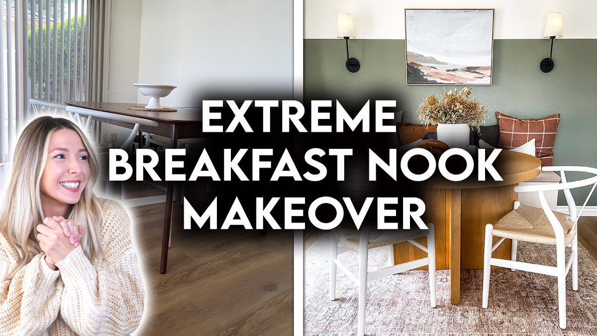 KristenMcgowann's tweet photo. MY BREAKFAST NOOK MAKEOVER IS LIVE👏🏼☕️ my new favorite cozy corner of the house! https://t.co/rH9OqaZUDQ https://t.co/r1ZGKYc6oc