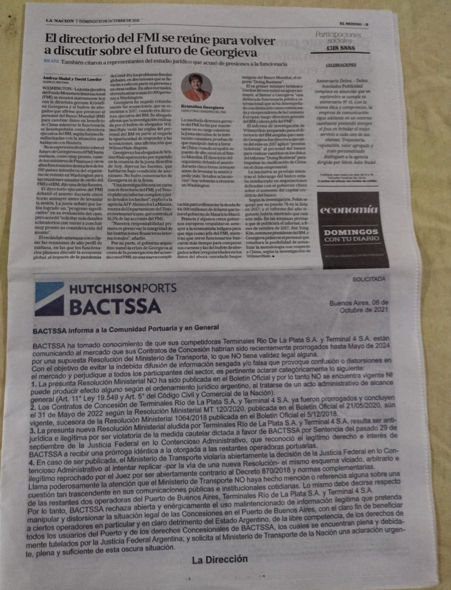 ferbeg59's tweet photo. #BACTSSA
Solicitada en Diario La Nación
10/10/2021
Tenemos que terminar con la corrupción...definitivamente.
Nos queda una sola oportunidad 👇
#EleccionesArgentina
➡️14 NOVIEMBRE 2021⬅️
Ese día seremos la generación que terminó con el Peronismo criminal.
Hagamos historia!!!🇦🇷 https://t.co/xGfFxV8BPh