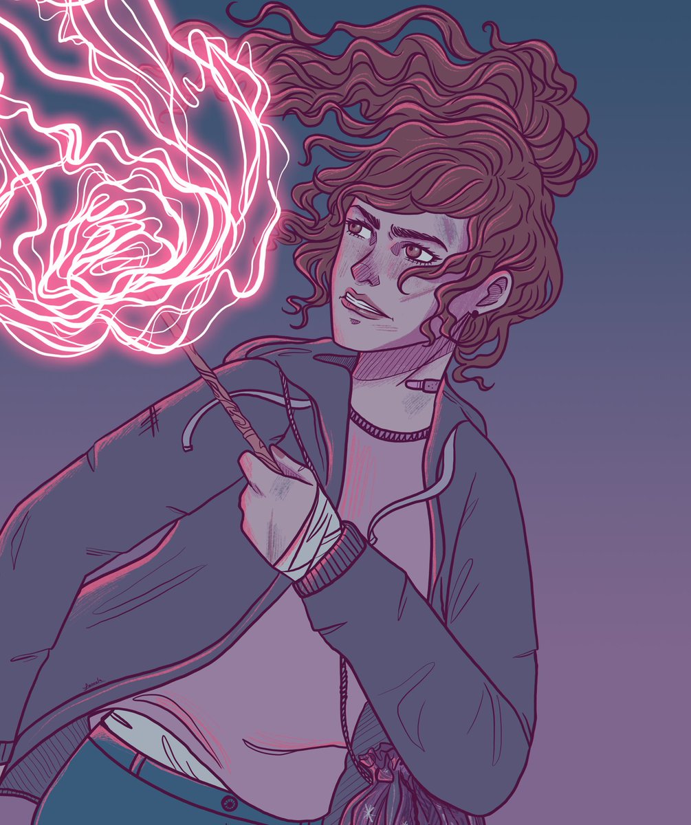 Pamislav's tweet photo. ✨SIX FAN ARTS✨
Hermione Granger 🔥

The second one of my six fan arts, another #HarryPotter character. I had to stop any other HP suggestion or I would have ended with the whole Weasley family 🙈 https://t.co/6WLCIIsrEw